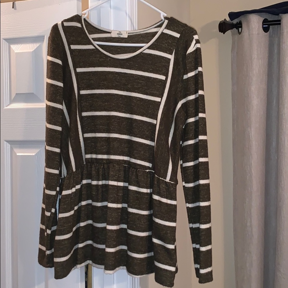 Peplum sweater like green shirt